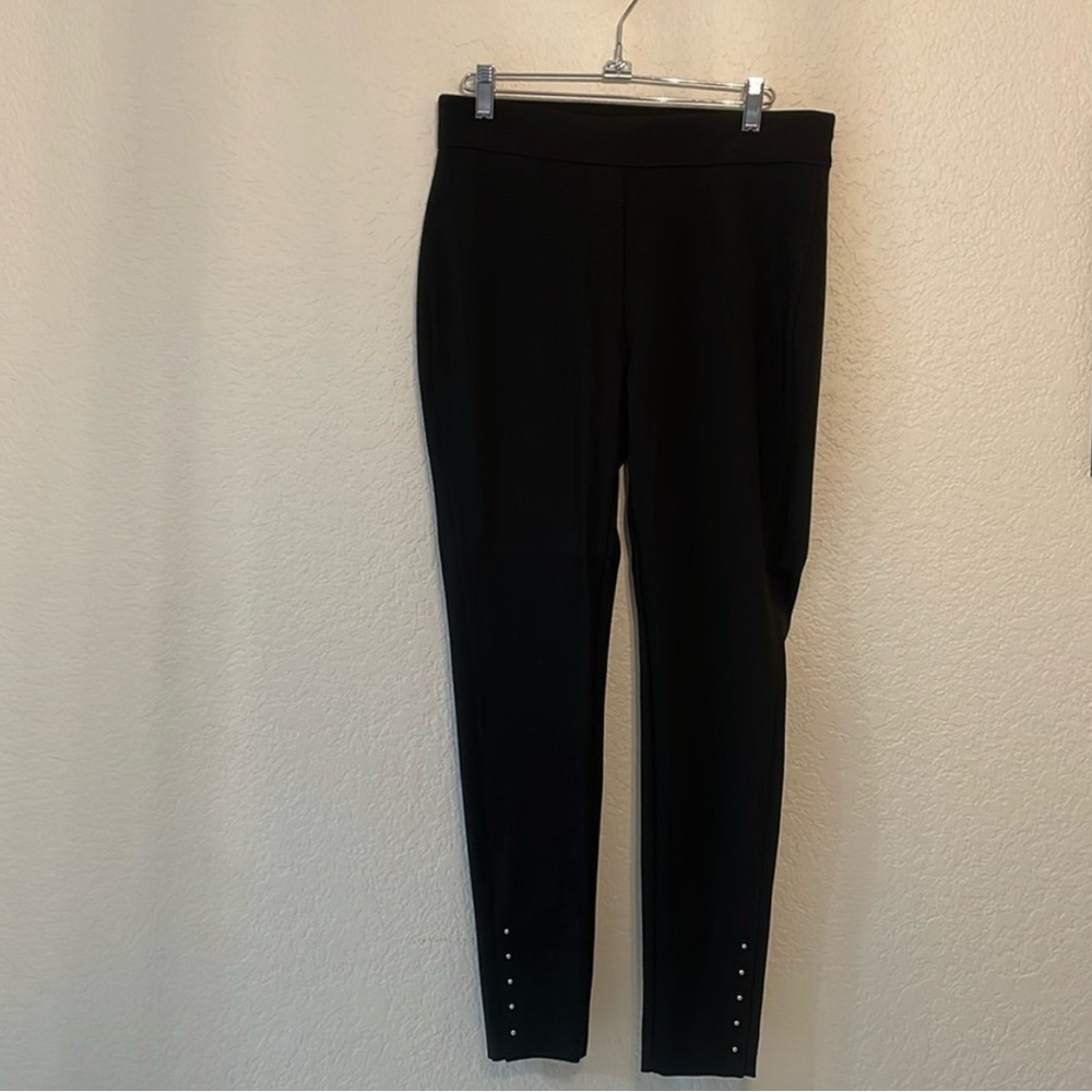 Chico’s - Black Slim Fit Pants with Button Detail